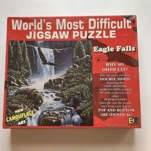NEW WORLD'S MOST DIFFICULT JIGSAW EAGLE Puzzle 529 Pieces Double Sided SEALED